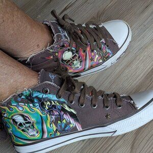 Don Ed Hardy cavas hightops